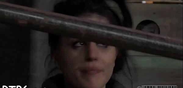  Lusty and wild sluts are stuffed inside a diminutive cage